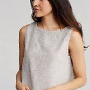 MSRP $118  Eileen Fisher hemp & cotton box top NWT